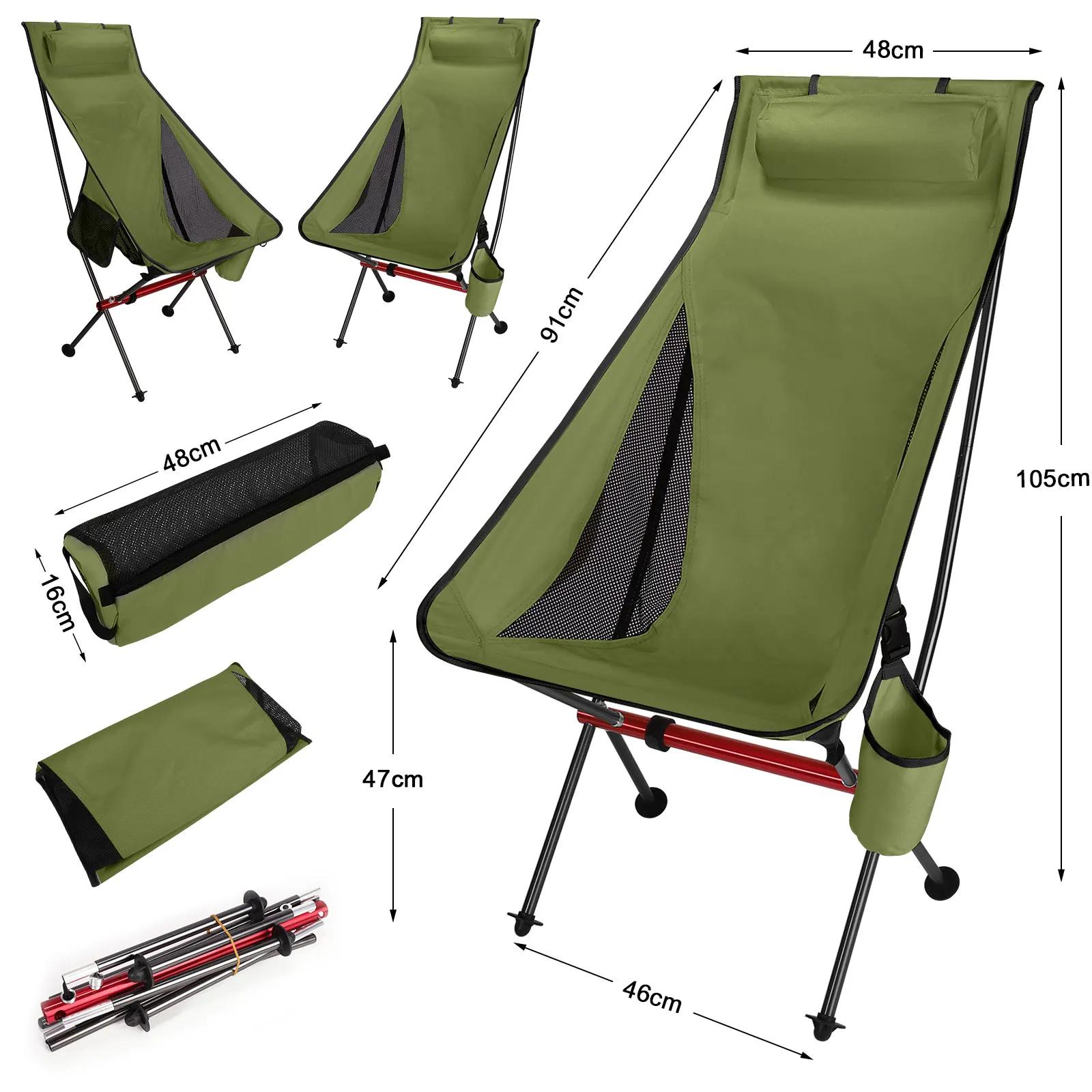 Chaise pliante ultralégère pour Camping, voyage, pêche, barbecue, randonnée, forte charge 150kg, pla