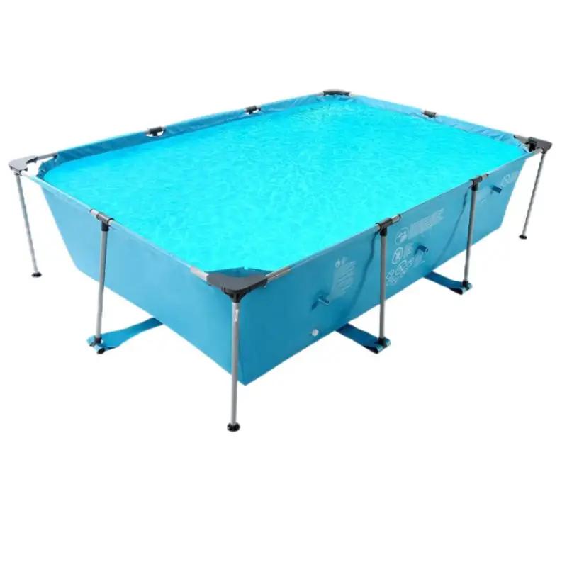 Piscine d'extérieur hors sol à cadre rectangulaire de 15 pieds, type 178 "x 87" avec cadre en métal