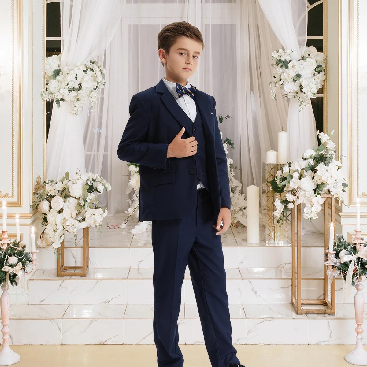 Vêtements pour garçons imbibés pour enfants, tenue de Pâques, blazer de fête d'église, cérémonie de