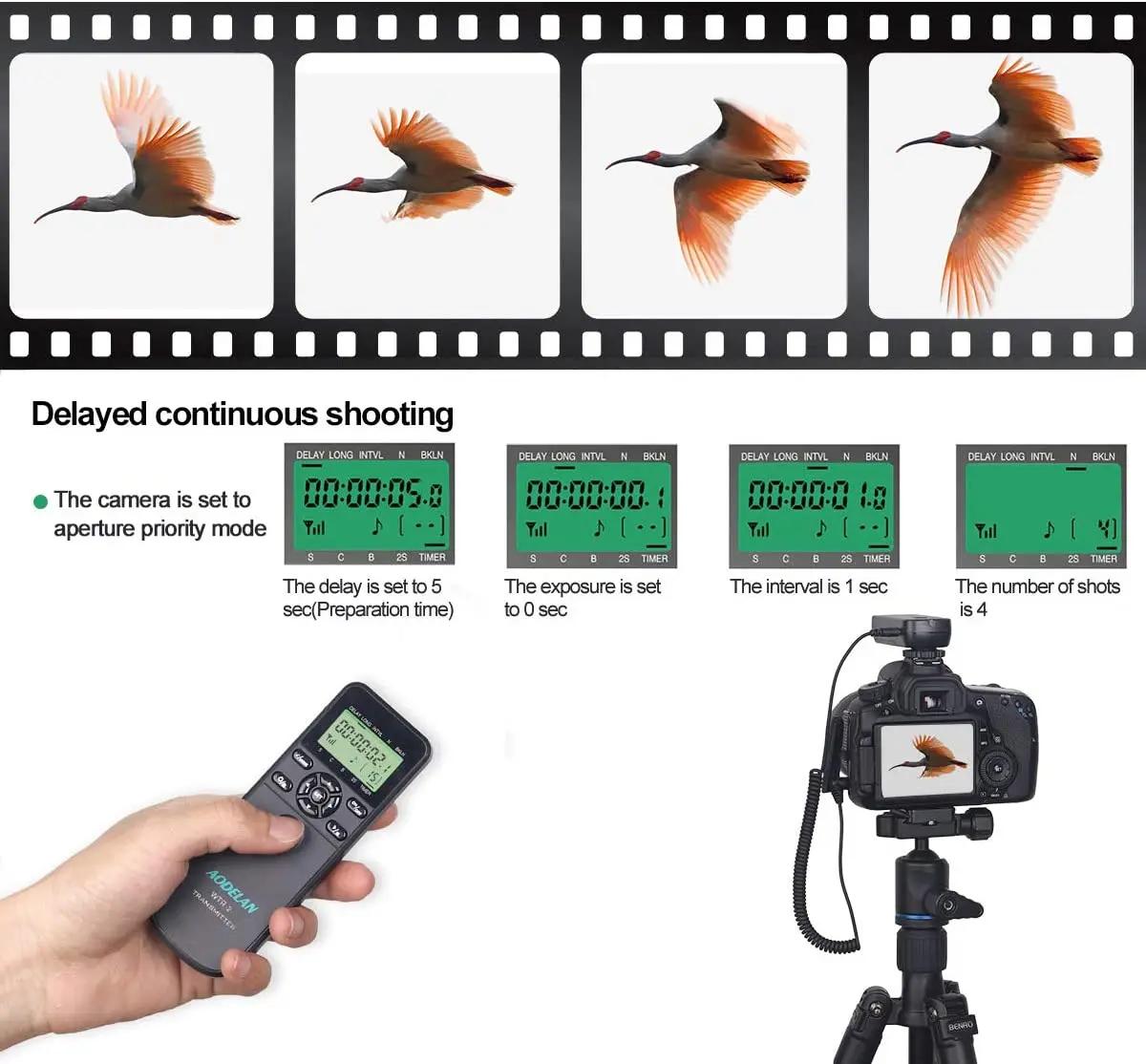 AODELAN – minuterie de caméra sans fil, télécommande, déclencheur pour Canon EOS R10, R5C, M6, M5, 8