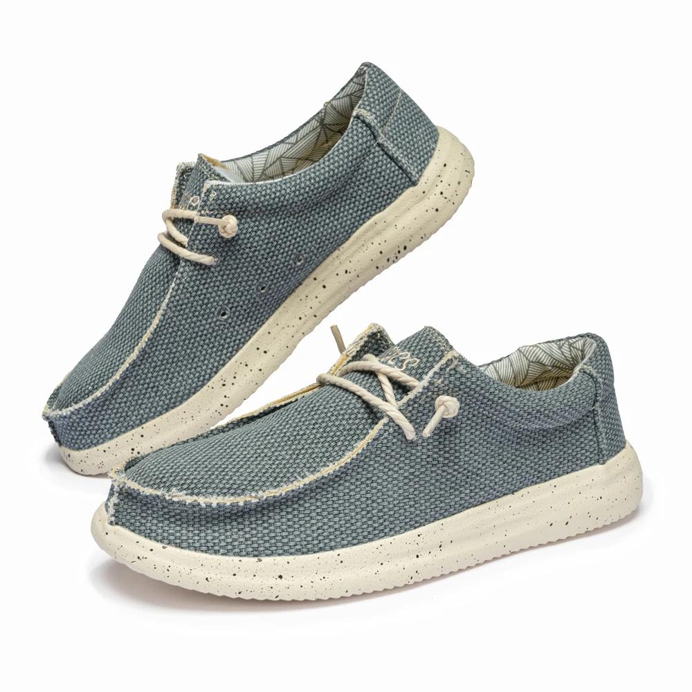 Mocassins légers en toile pour hommes, confortables et décontractés, semelle souple, bon pour la mar