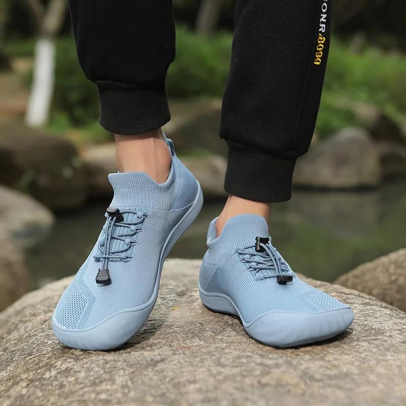 Hommes pieds nus chaussures large orteil boîte femmes pieds nus baskets randonnée marche baskets sal