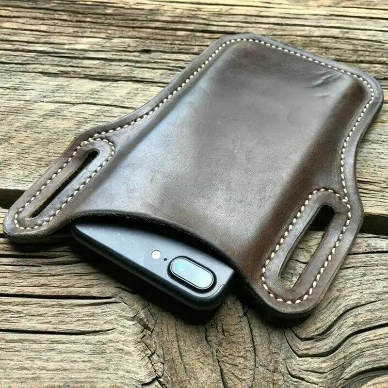 Étui de téléphone en cuir pour hommes, boucle de téléphone portable, ceinture, sac de taille, access