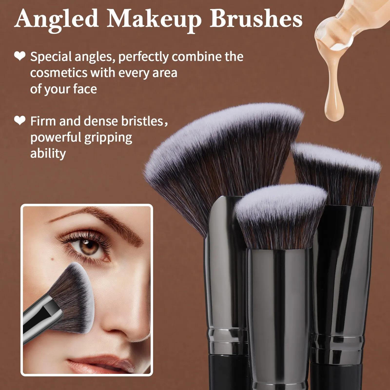 MAANGE 25 boîte-cadeau ensemble de pinceaux de maquillage des yeux du visage professionnel brosses p