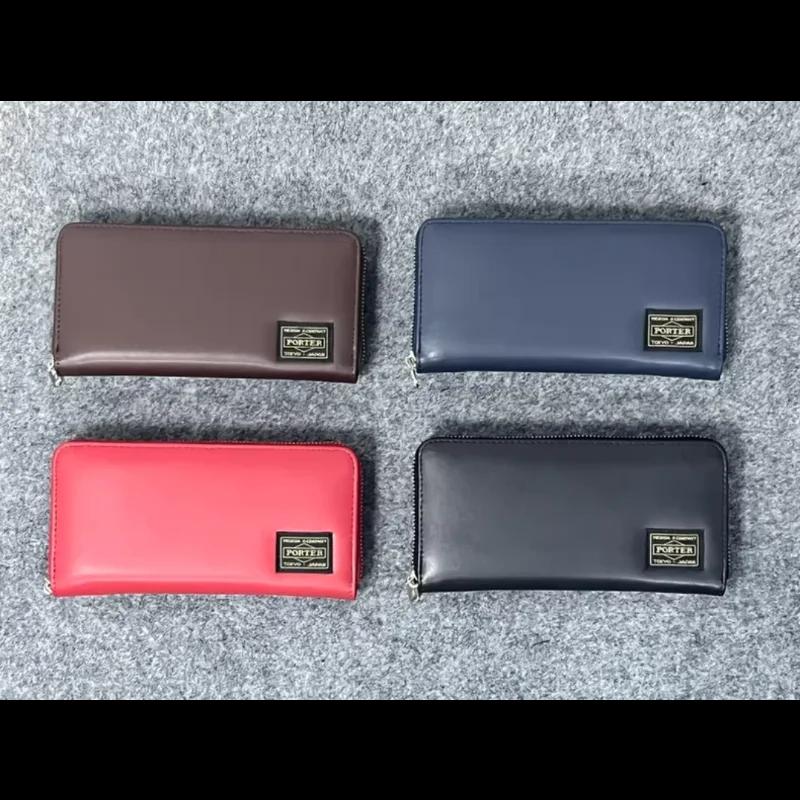 Portefeuille long Porter 2026, cadeau, vente flash, nouveau portefeuille fin en cuir de vachette pou