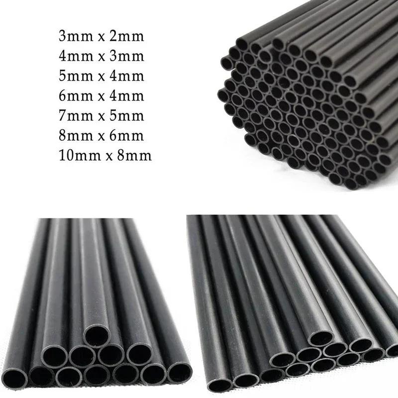 Tube creux en Fiber de carbone de 2 à 10mm/0.5 mètres, 4 pièces, haute qualité, 2mm/2.5mm/3mm/4mm/5m