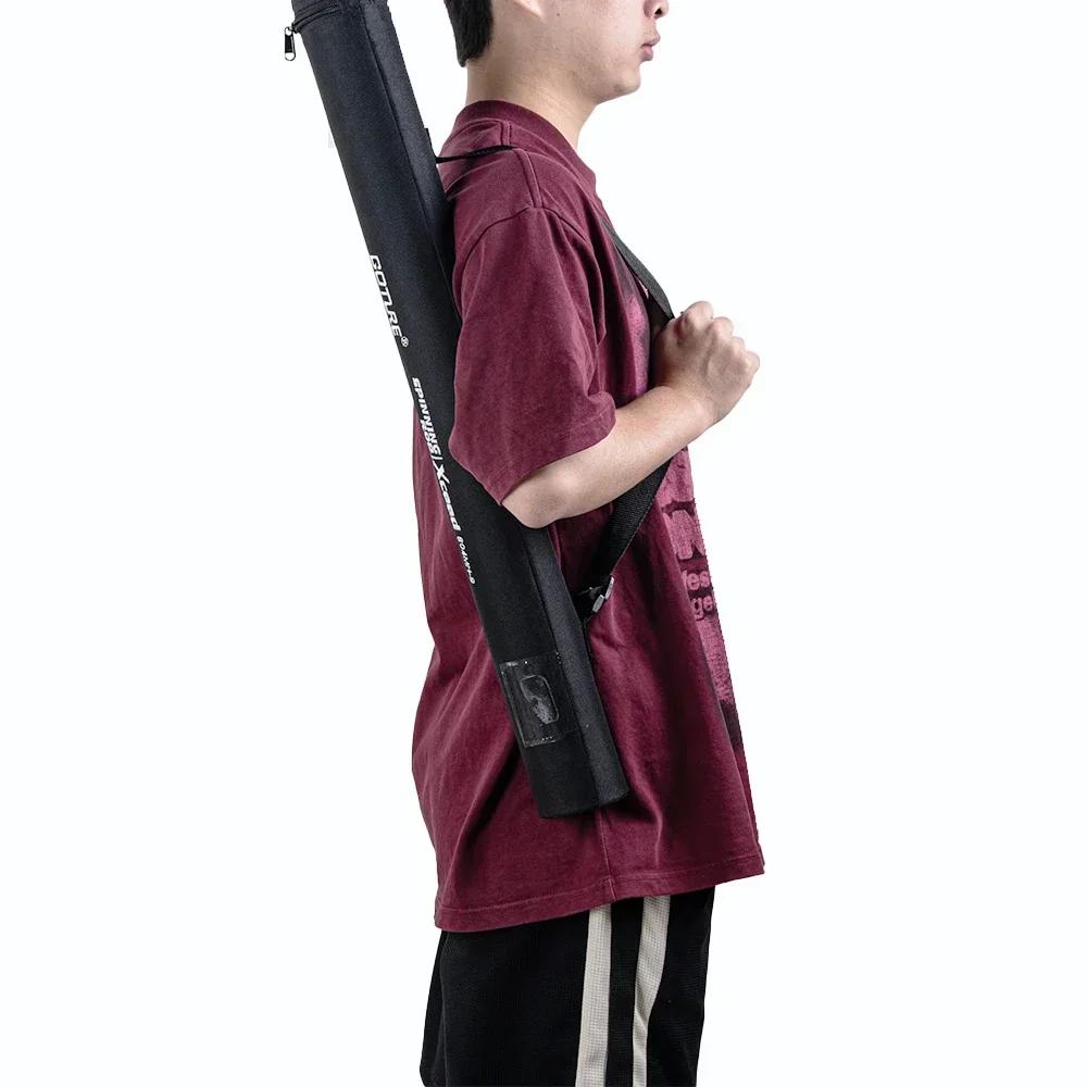 Goture-Sac à main de pêche portable 64cm, 74cm, 84cm, 120cm, 150cm, sacoche design à fermeture éclai