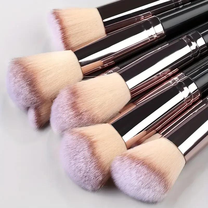 Ensemble de pinceaux de maquillage doux et moelleux, pour fard à paupières, fond de teint, correcteu