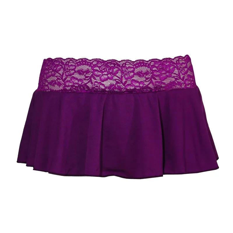 Mini jupes en dentelle pour femmes, couleur unie, jupe courte Sexy, Ultra courte, jupe de fête, nouv