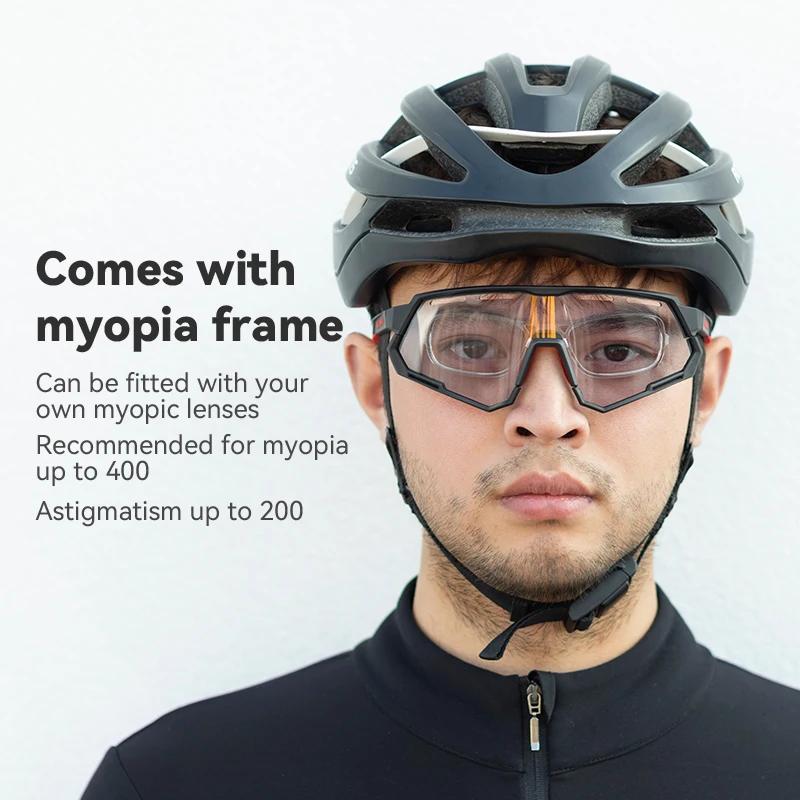 ROCKBROS – lunettes de soleil polarisées photochromiques pour hommes et femmes, vtt, vélo de route,