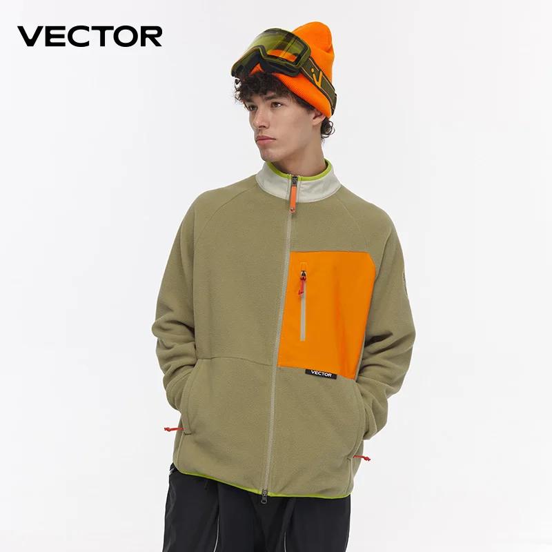 VECTOR veste polaire femme automne hiver manteaux chauds hommes vêtements 2023 contraste manches swe