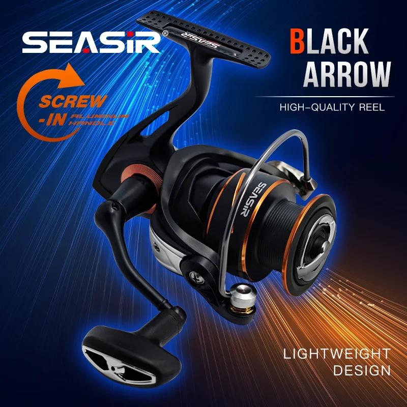 SEASIR Moulinet de pêche Spinning Black Arrow, équipement principal en métal, bobine en aluminium p