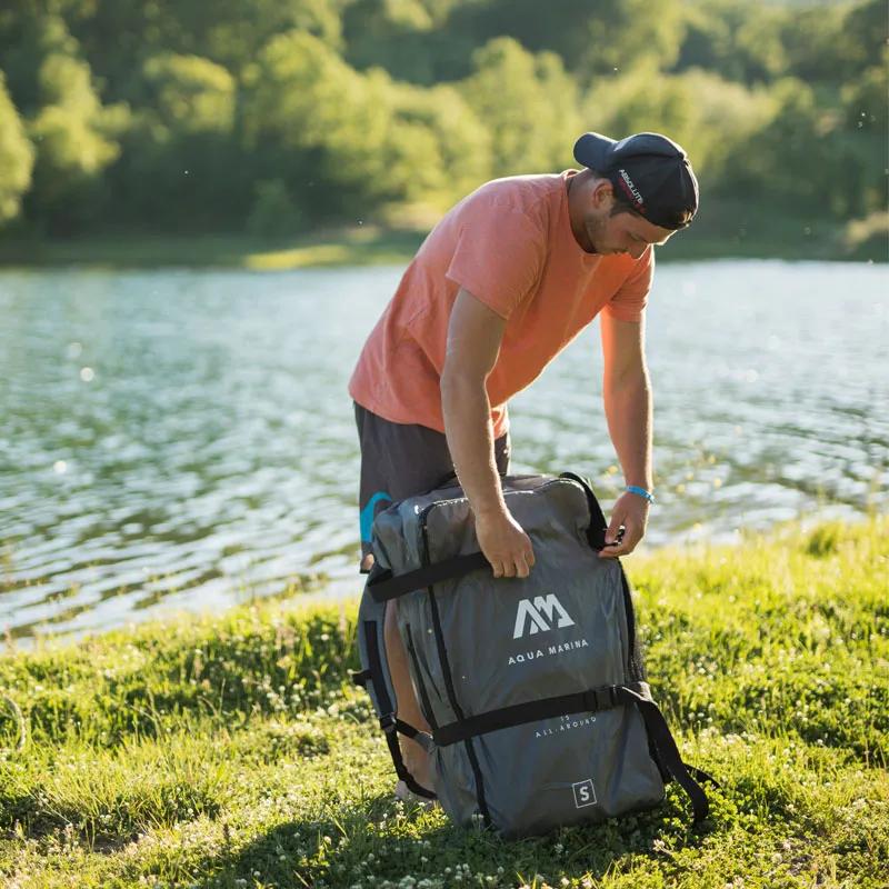 Sac à dos gonflable pour kayak, taille S M, fermeture éclair, sangle rembourrée, accessoire de planc