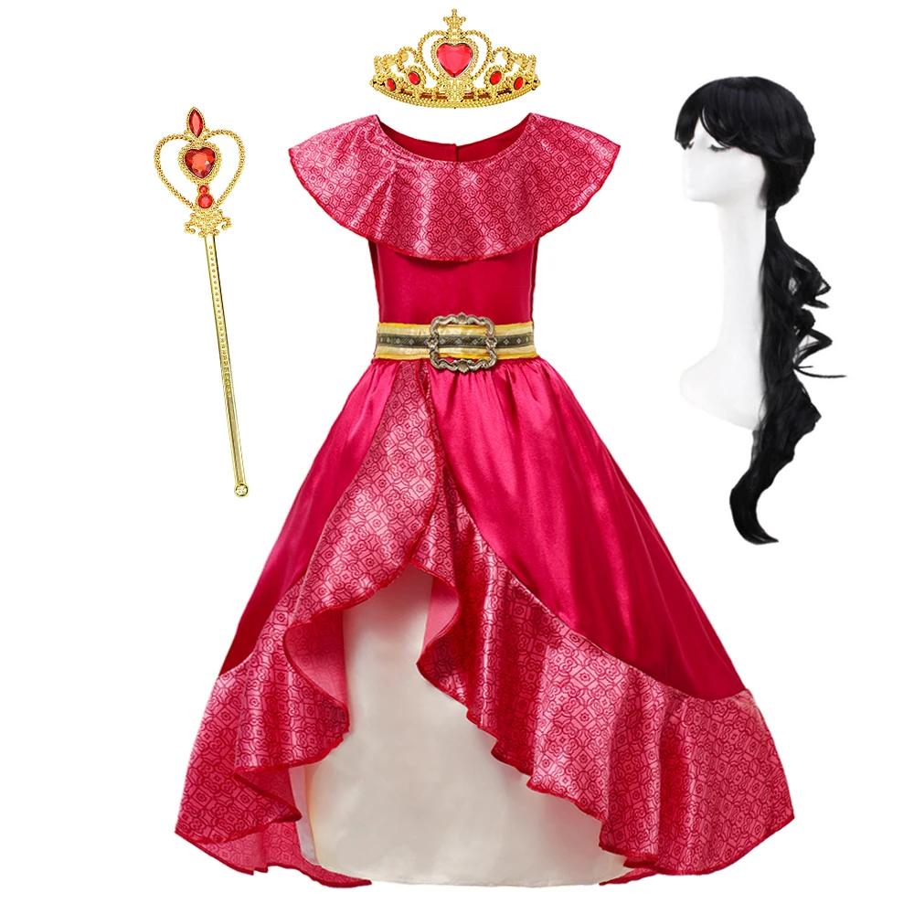Vêtements de Cosplay pour enfants, Costume de princesse Elena pour filles, Halloween, carnaval, jeu