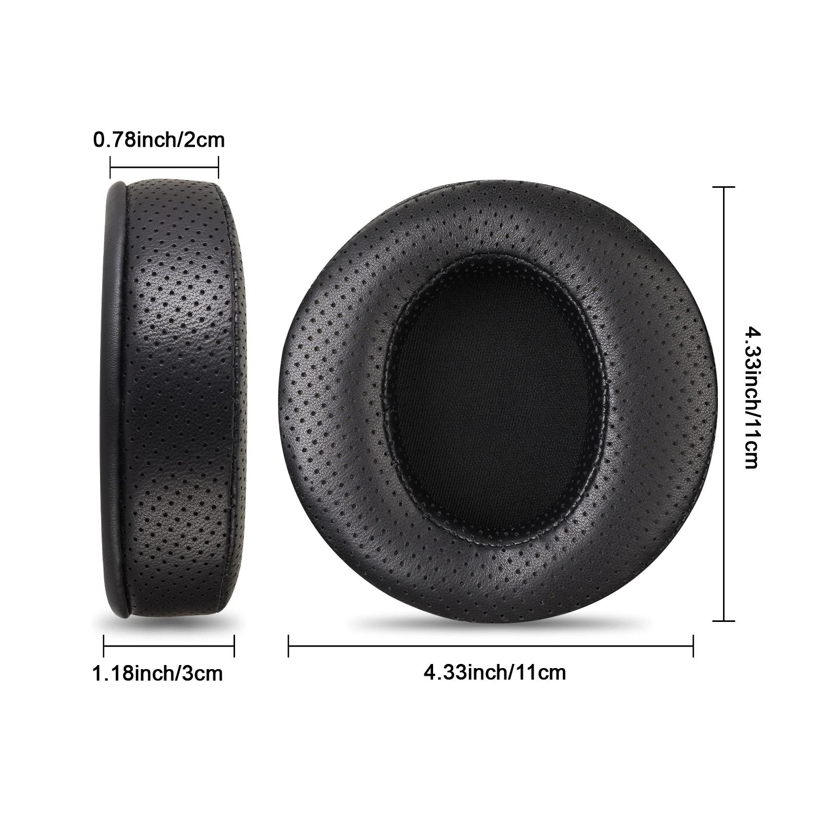 Coussinets d'oreille perforés en peau de mouton, 11cm, coudés, pour écouteurs Fostex TH-600 TH-900 D
