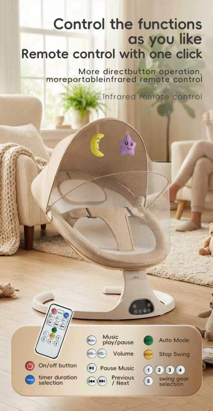 Berceau pour bébé, chaise à bascule, lit bébé, berceaux, balançoire électrique pour bébé, transat po