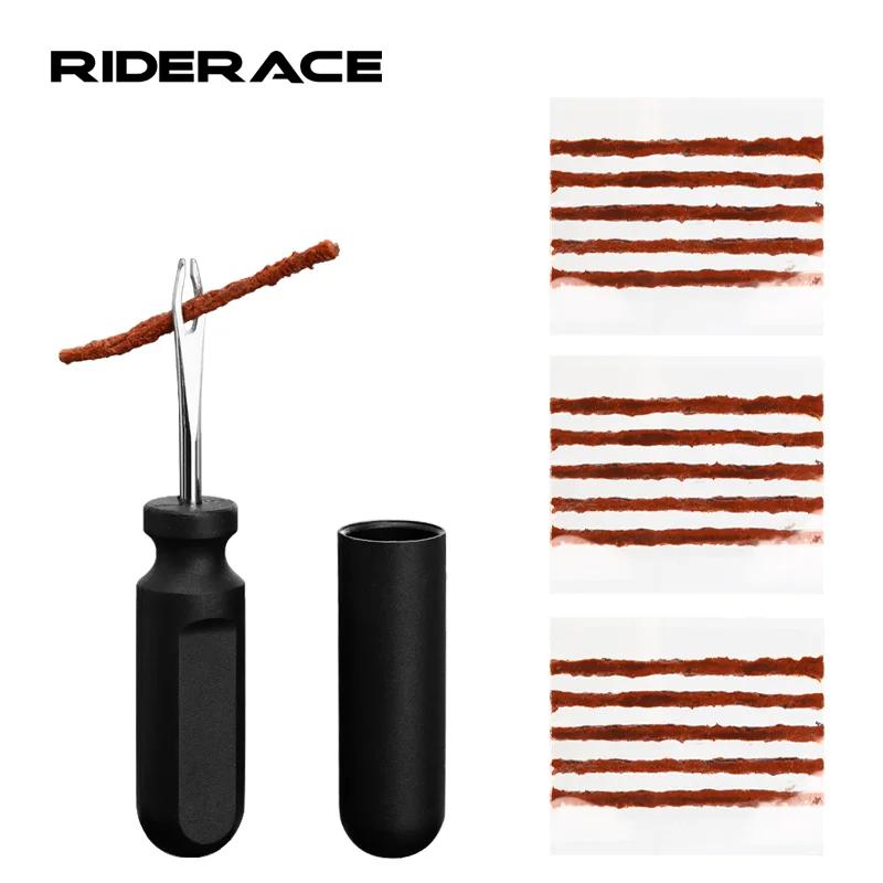 Kit de réparation de pneus de vélo sans chambre à air, avec bandes de caoutchouc, colle urgente Port
