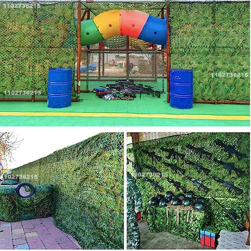 Filet de camouflage pavillon, filet d'ombrage, décoration de jardin, vert jungle, blanc, couleur dés