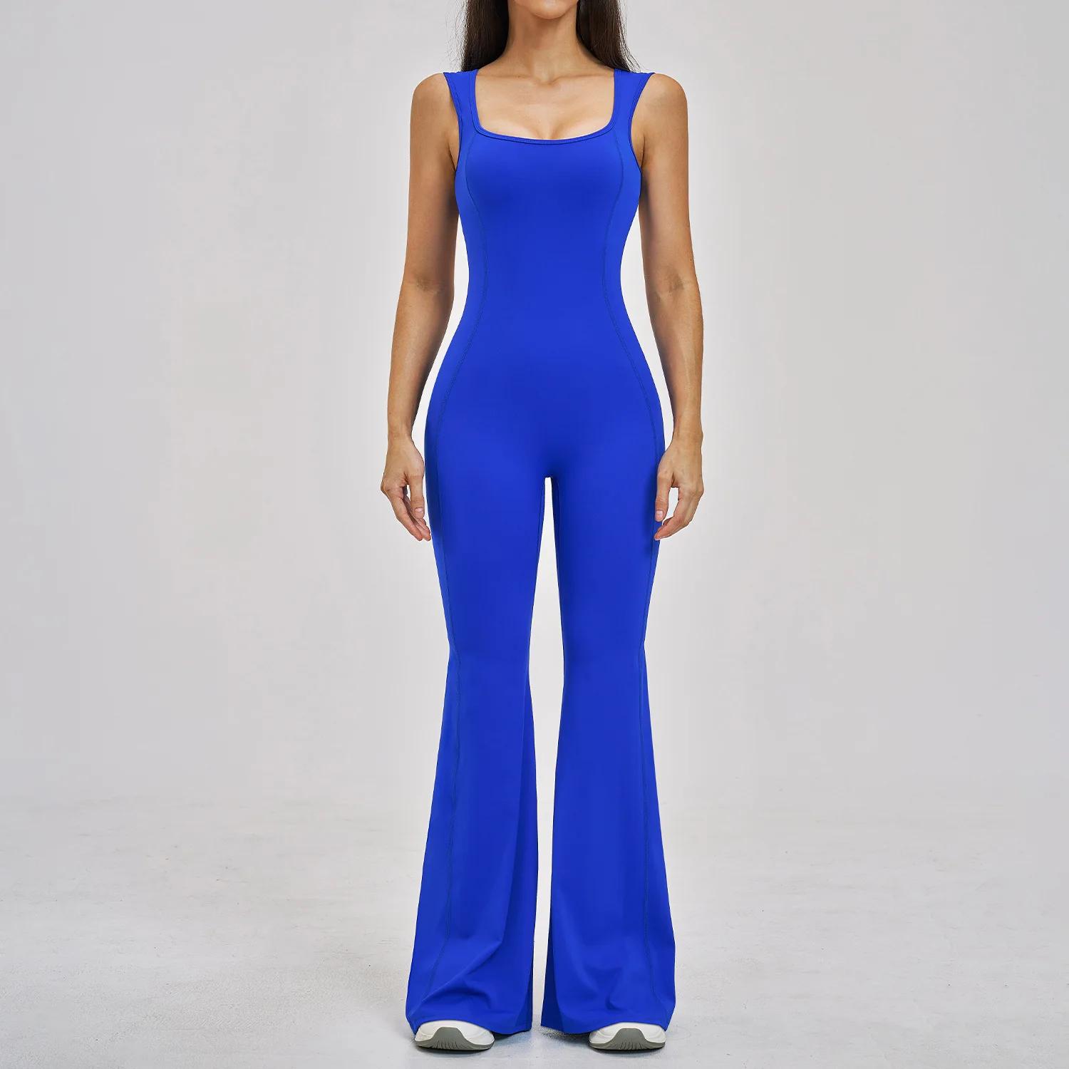 Ensemble de yoga pour femme, combinaison de sport une pièce à dos élégant, tenue de fitness athlétiq