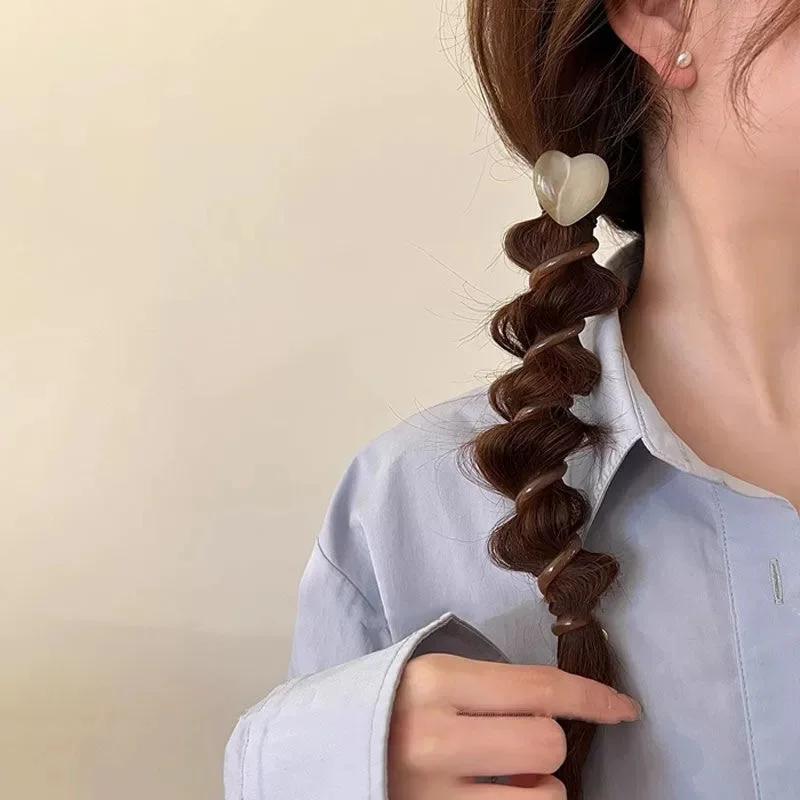 Bandeau tressé à bulles minimaliste, ligne téléphonique de haute qualité et soignée, boucle de cheve