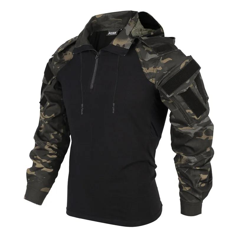 T-Shirt de Combat militaire Multicam de Camouflage CP de l'armée américaine pour hommes, chemise tac