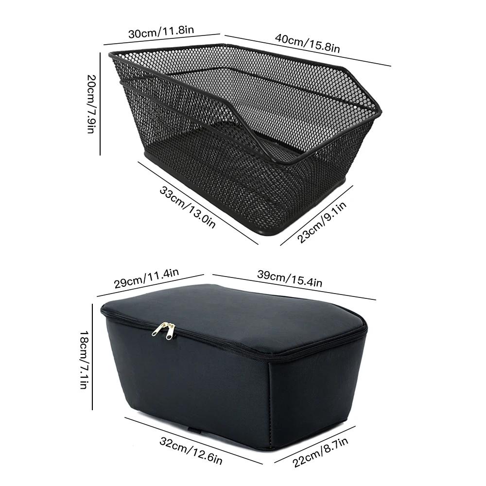 Panier de vélo panier de vélo grande capacité résistant à haute charge panier de vélo arrière en mét