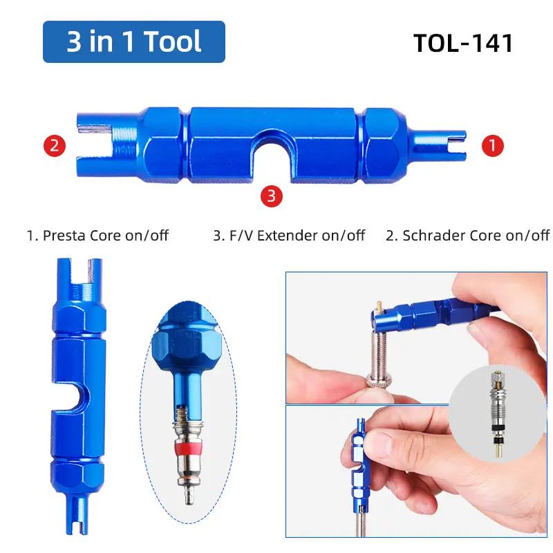 Bicycle Valve Tool Schrader Presta Core Spanner A/V Nipper Spanner F/V Extender Overhaul Install Ser