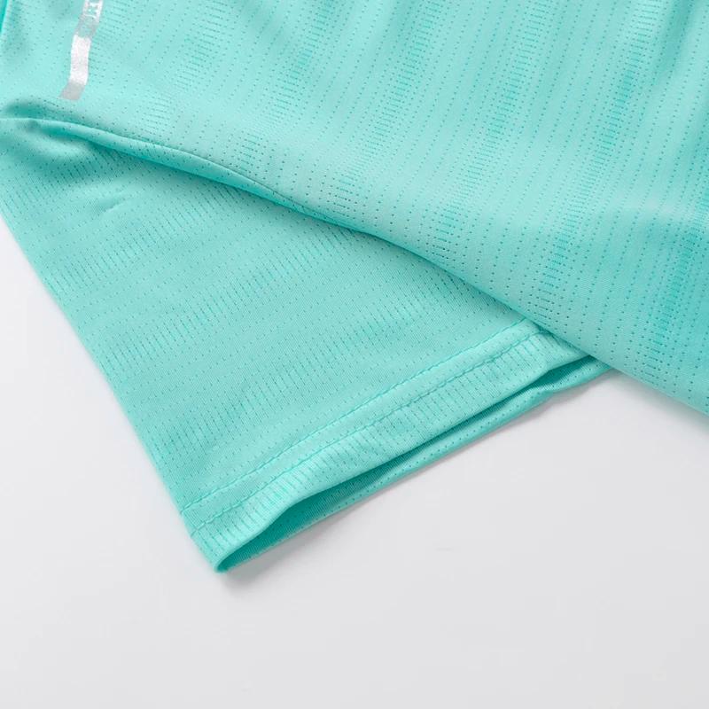CHRLCK T-shirt respirant à manches courtes en maille pour femme, taille US/EU, couleur unie, pour le