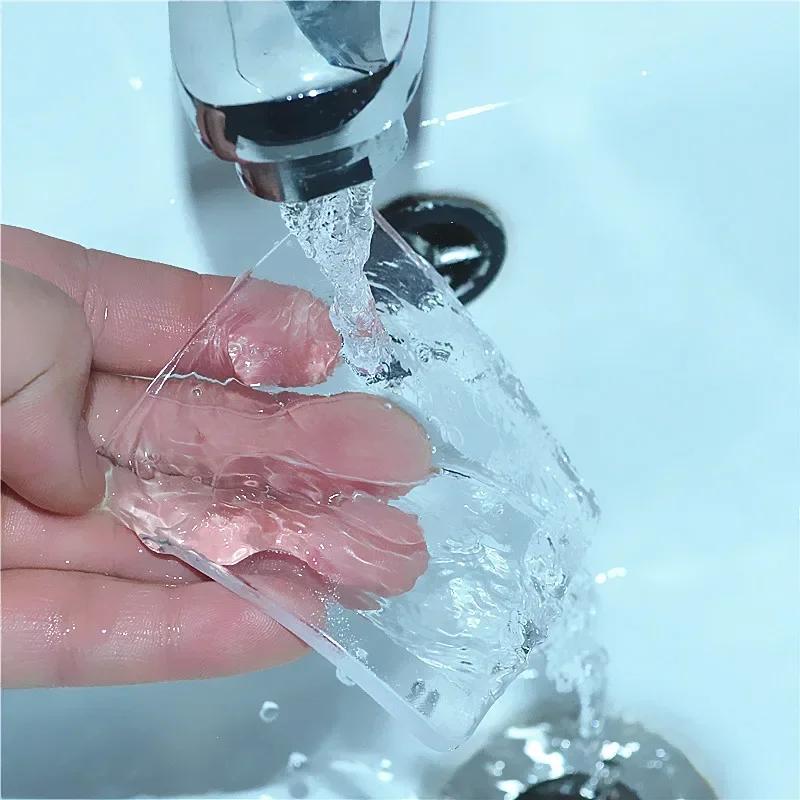 Tapis antidérapant en Silicone Anti-Vibration, 4 pièces, pour Machine à laver, Transparent, multifon