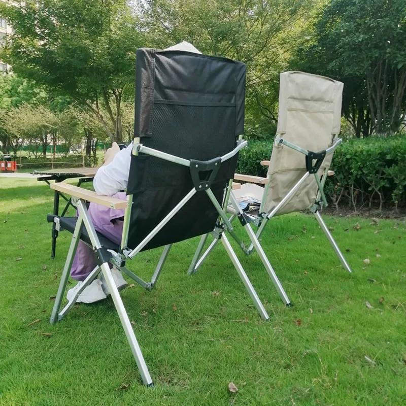 Lohamping-Chaise de camping pliante en alliage d'aluminium avec dossier réglable, chaise de repos, b