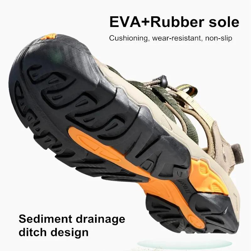 HUMTTO Été En Plein Air Sandales pour Hommes Respirant Randonnée Chaussures Eau Plage Hommes Sandale