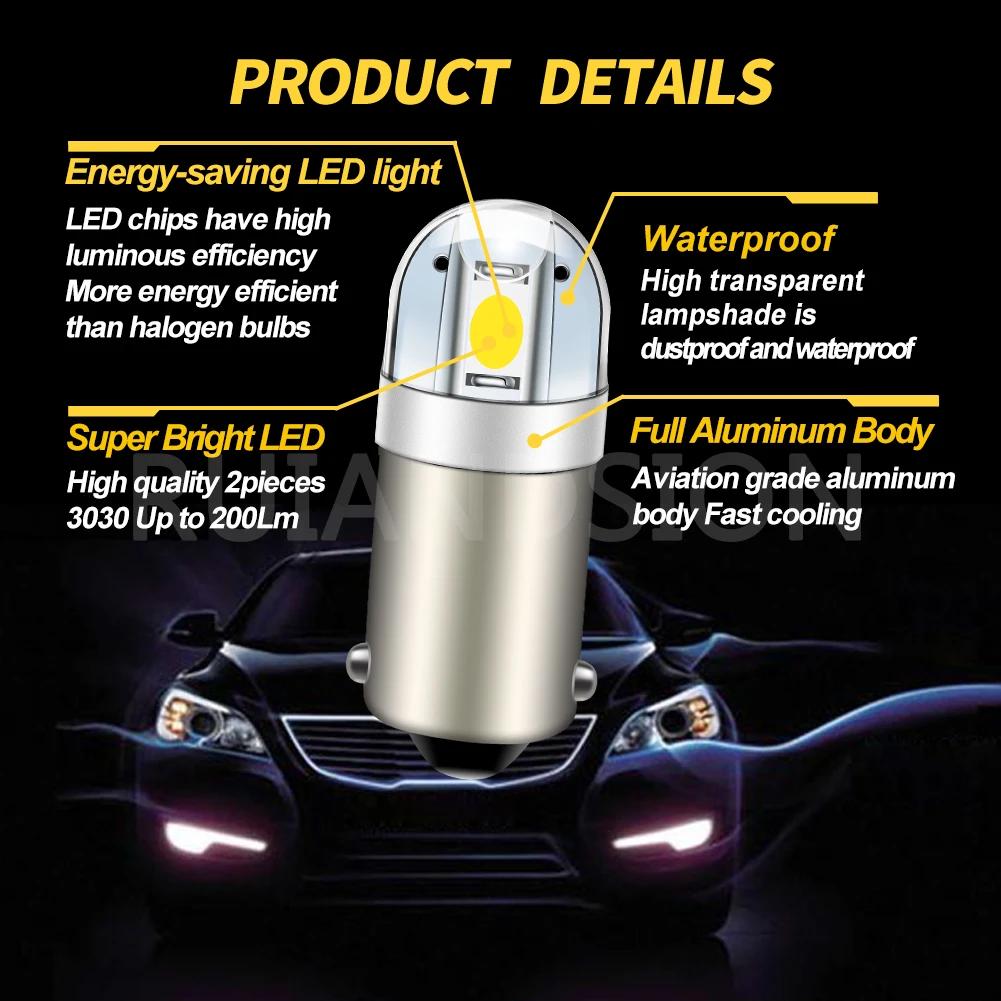 RUIANDSION4X BA9S T4W 3030SMD-Ampoule LED pour Coffre de Voiture, Lampe de Position Latérale existen