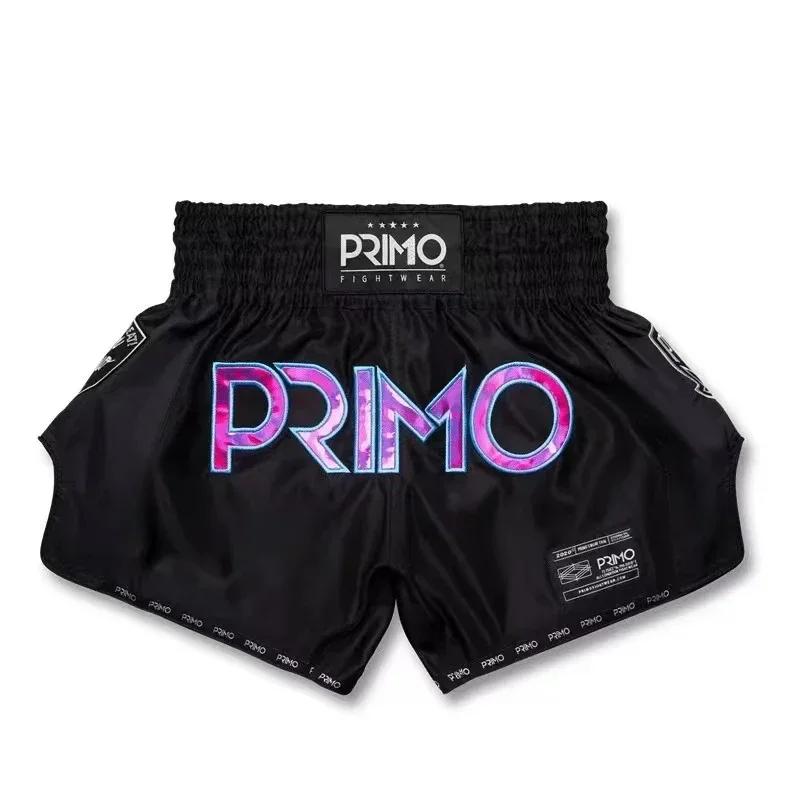 Short de combat de gymnastique Muay Thai, style brodé, pantalon de sport de Combat, de Fitness, de b