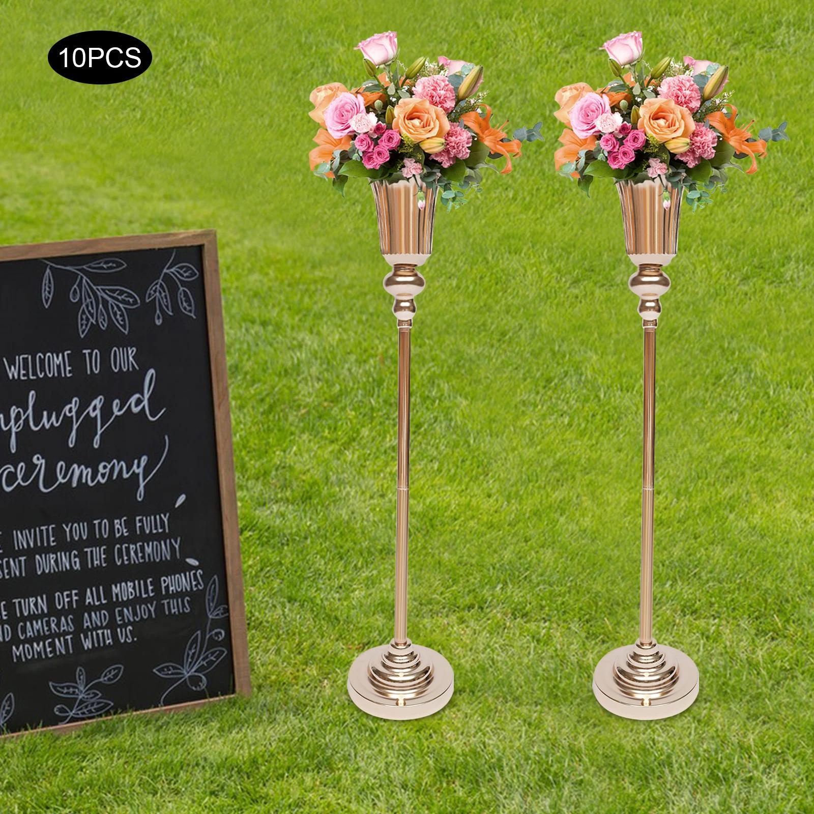 Ensemble de supports de fleurs de mariage 10 pièces 77,5 cm, présentoir floral élégant et élégant po
