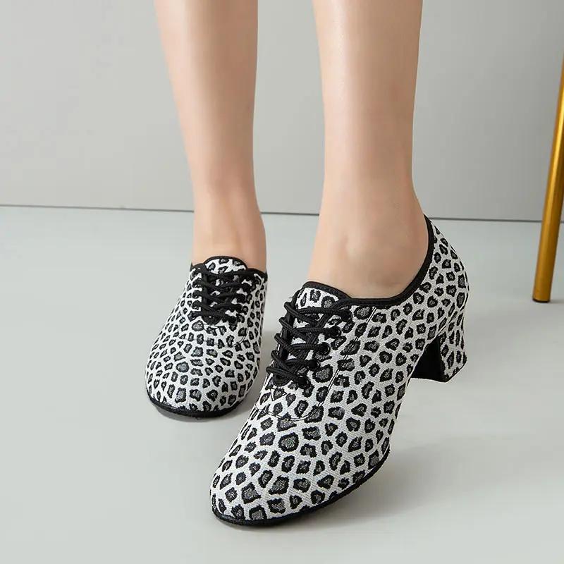 Chaussures de danse latine femme Jazz talons hauts salle de bal Salsa Latino femme moderne formation
