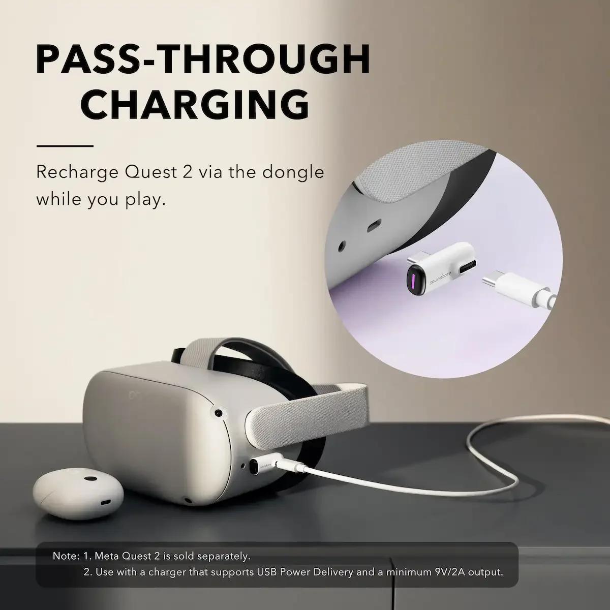 Écouteurs de jeu sans fil Soundcore VR P10, faible latence de 30ms, connexion touristes, accessoires