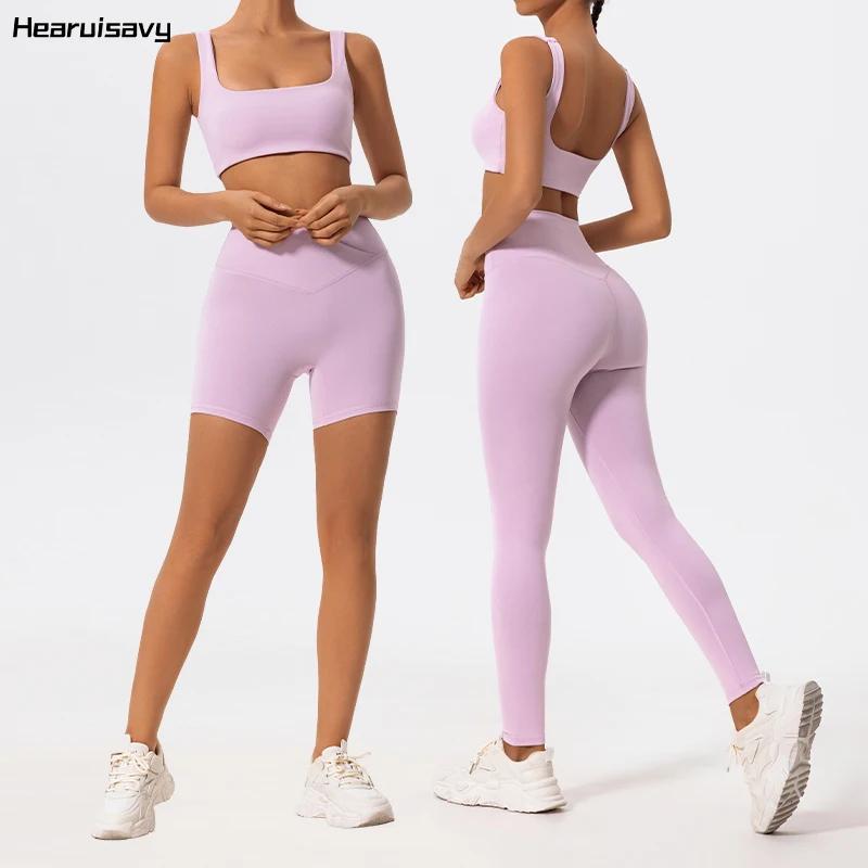 Ensemble de sport deux pièces Hearuisavy d'été de haute qualité pour femme – Vêtements de yoga, tenu