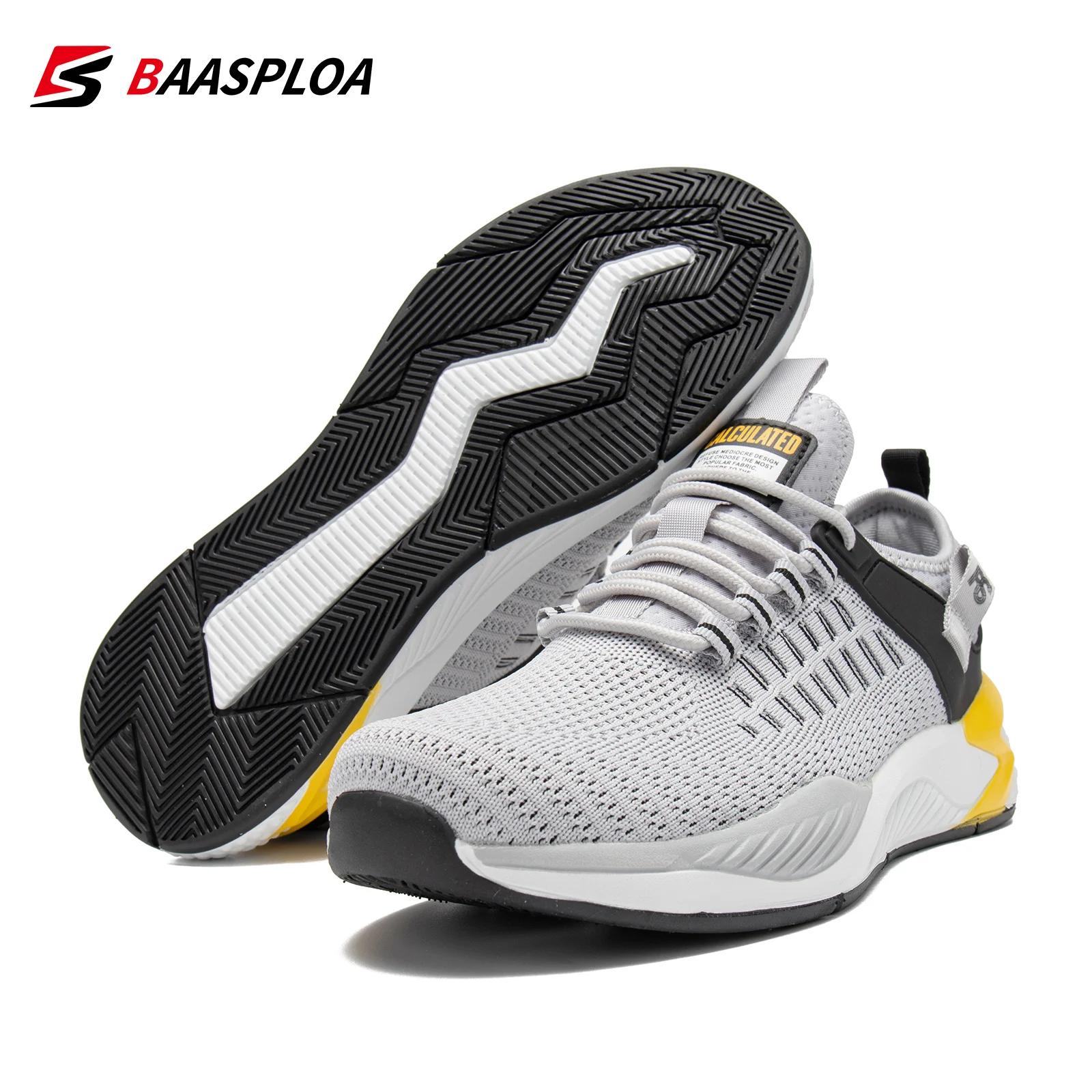 Chaussures course légères hommes Baasploa maille respirante - Baskets tennis décontractées sport plein air