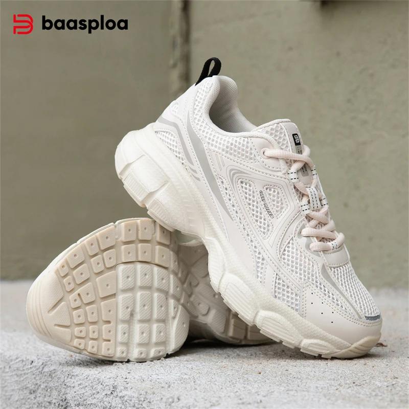 Chaussures sport femme Baasploa running léger - Baskets jogging décontracté anti-dérapant maille