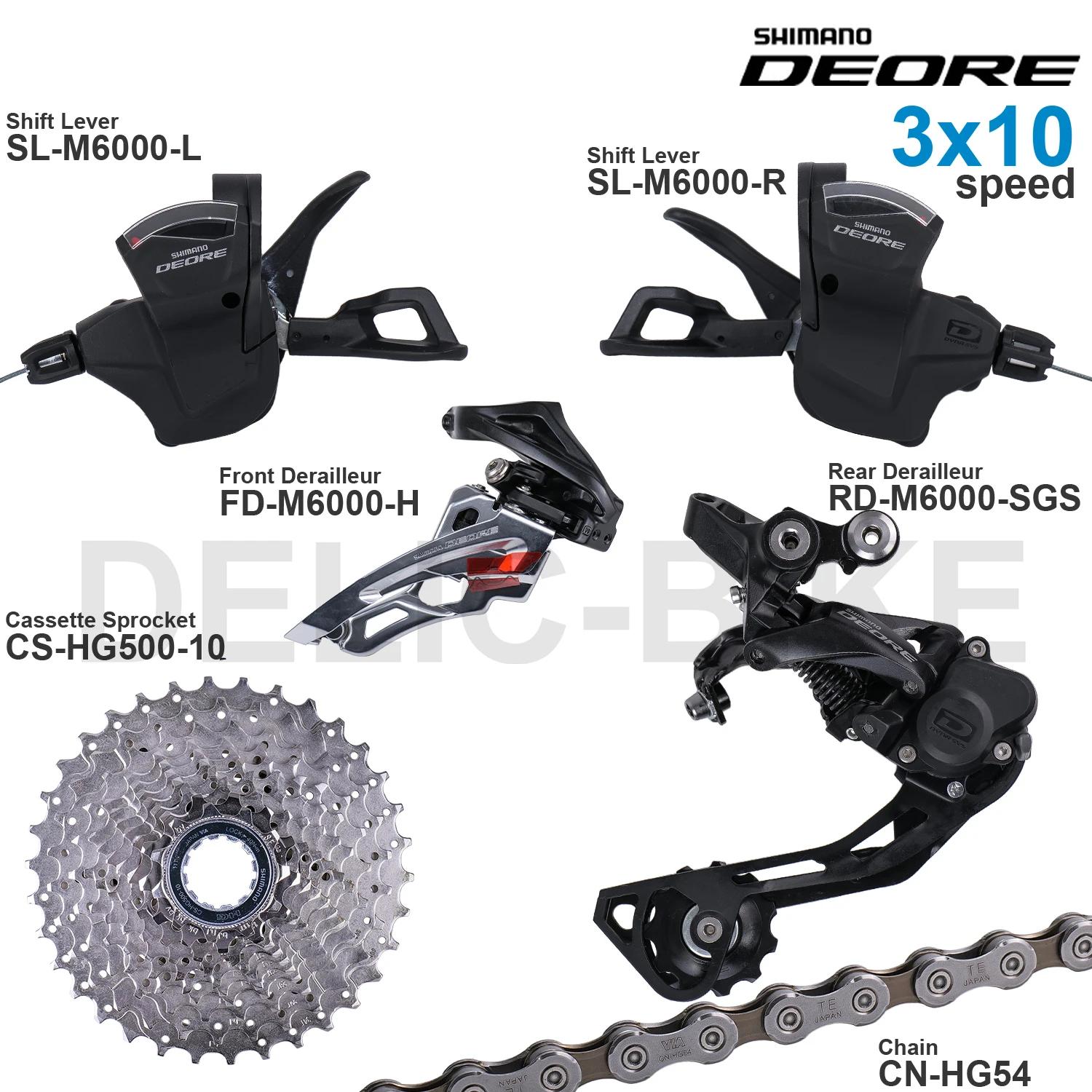 Groupe Shimano Deore M6000 3x10 vitesses avec SL-M6000 FD-M6000 RD-M6000 CS-HG500-10 CN-HG54 3x10 vi