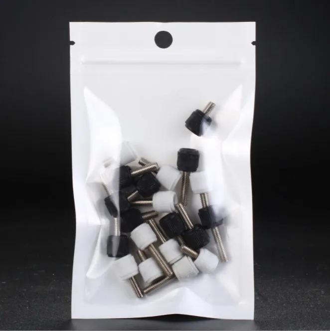 100 sacs d'emballage transparents blancs à fermeture éclair pour DIY, logo, snacks, bonbons, coques