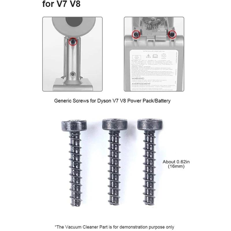 Vis à clous pour aspirateur Dyson sans fil V6 V7 V8 V10 V11, Pack d'alimentation/batterie 6 pièces