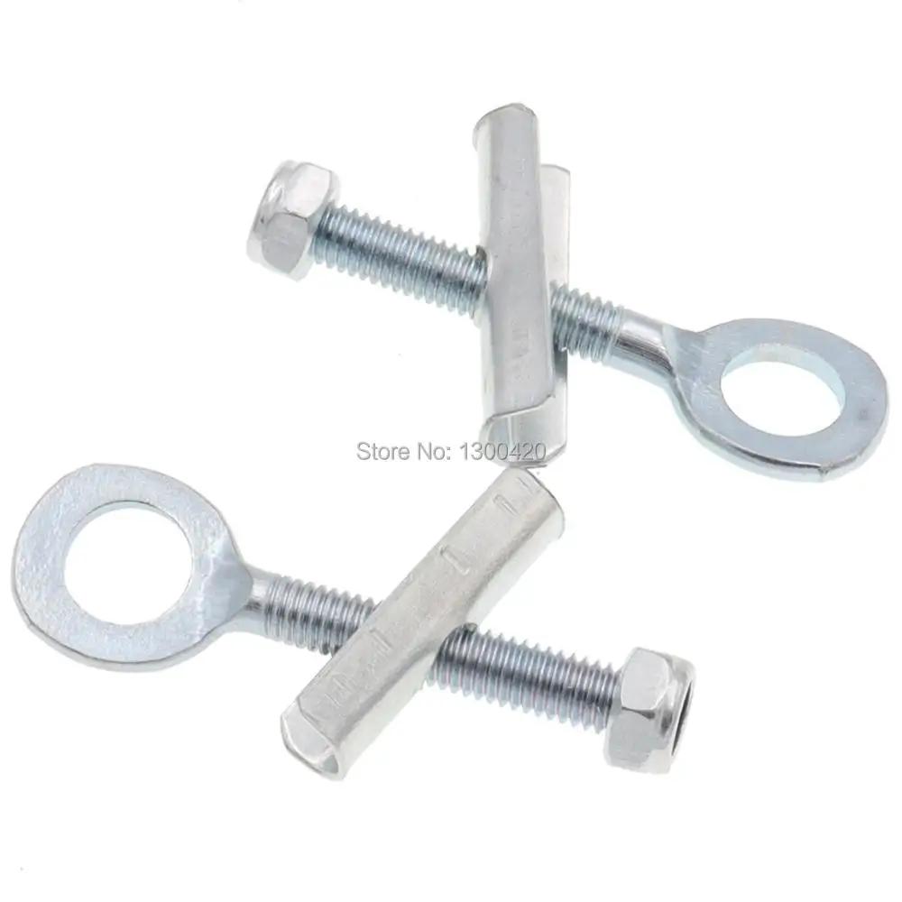1 paire de ajusteurs de tendeur de chaîne de trou d'essieu de roue arrière pour Mini Dirt Pit Bike 4