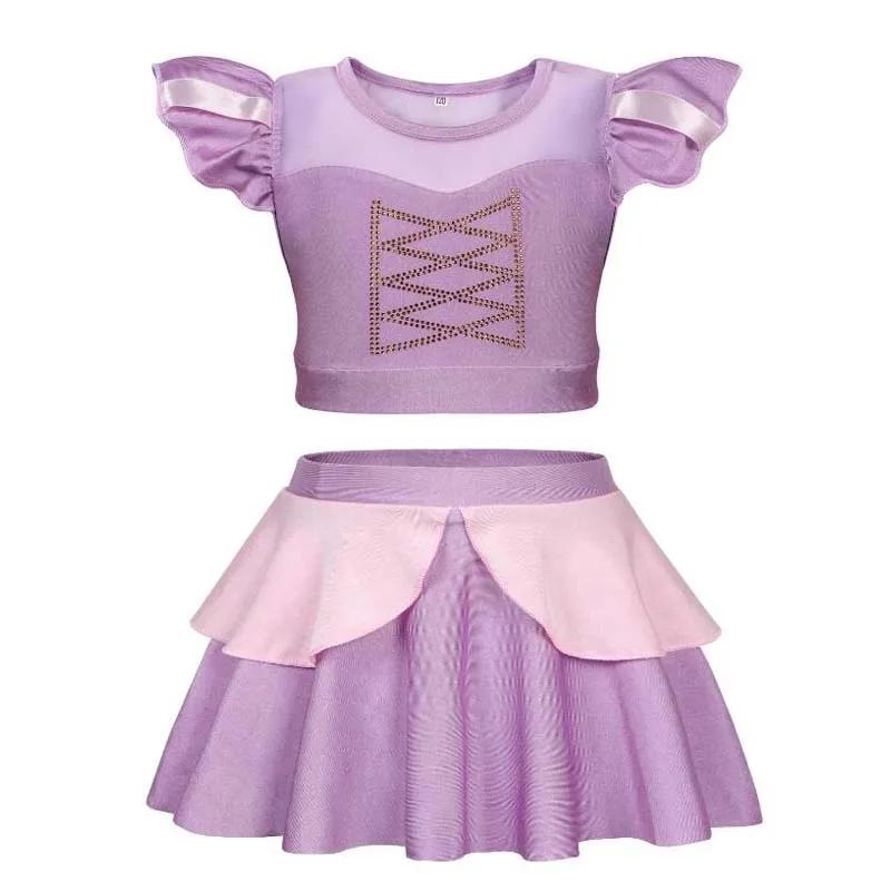 Princesse fête piscine maillot de bain fille Anna Belle Aurora Jasmine maillot de bain deux pièces e