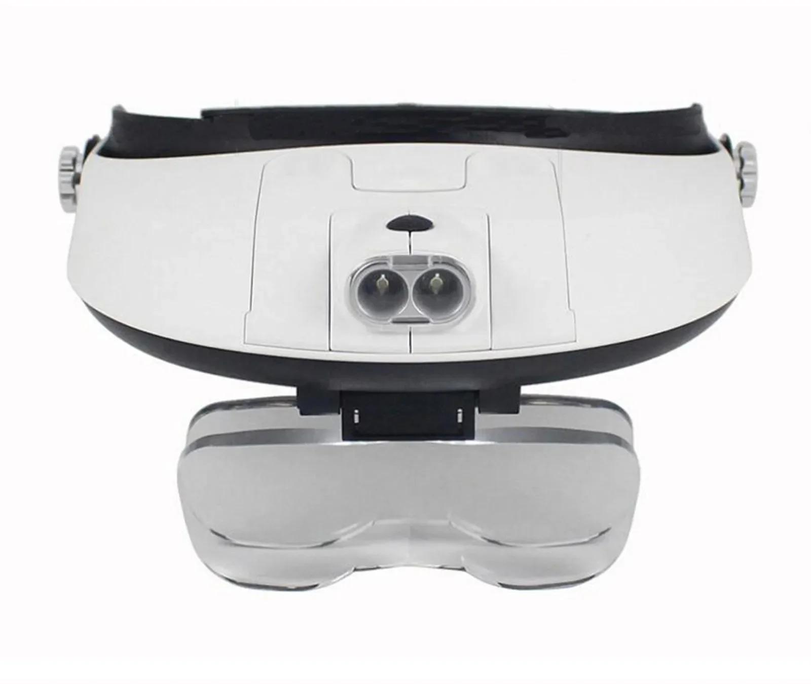 Loupe bandeau lunettes à souder lampe à LED Loupe lumineuse lampe frontale détachable Loupe à souder