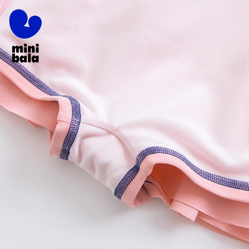 Mini Bala été filles maillot de bain haute élasticité Protection solaire une pièce maillot de bain U