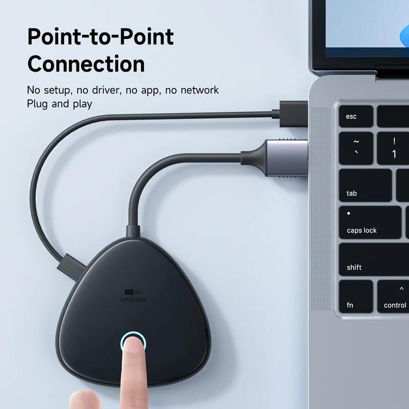 Hagibis – transmetteur et récepteur sans fil compatible HDMI, Kit d'extension 4K Enterprise, adaptat