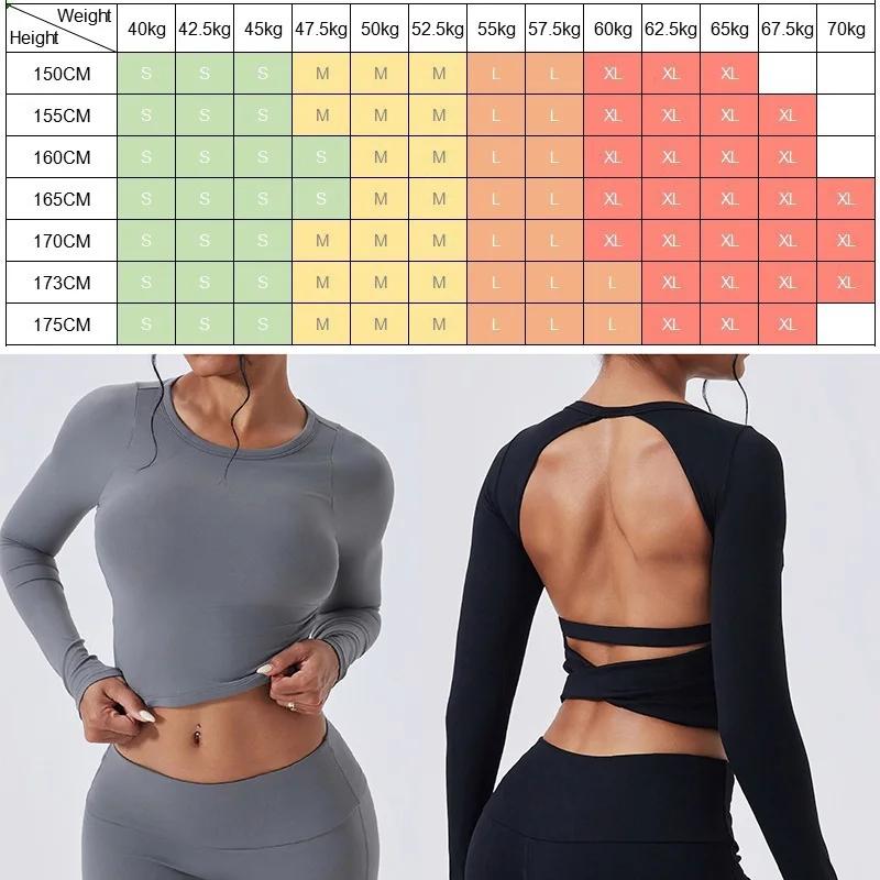 Chemise de yoga Cloud Hide SEXY dos nu gris pour femmes, manches longues, chemisier de Pilates, haut