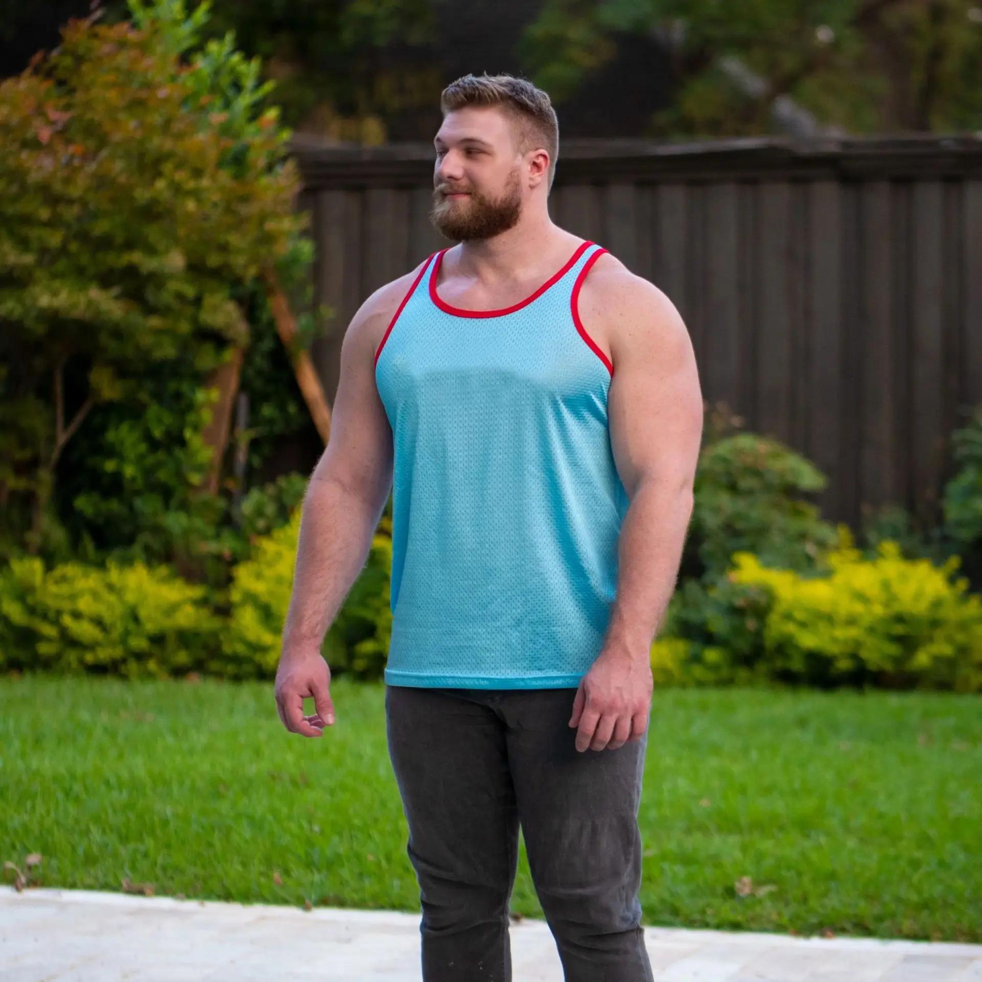 Débardeur de gymnastique d'été pour hommes, vêtements d'entraînement de Fitness, chemise ample sans