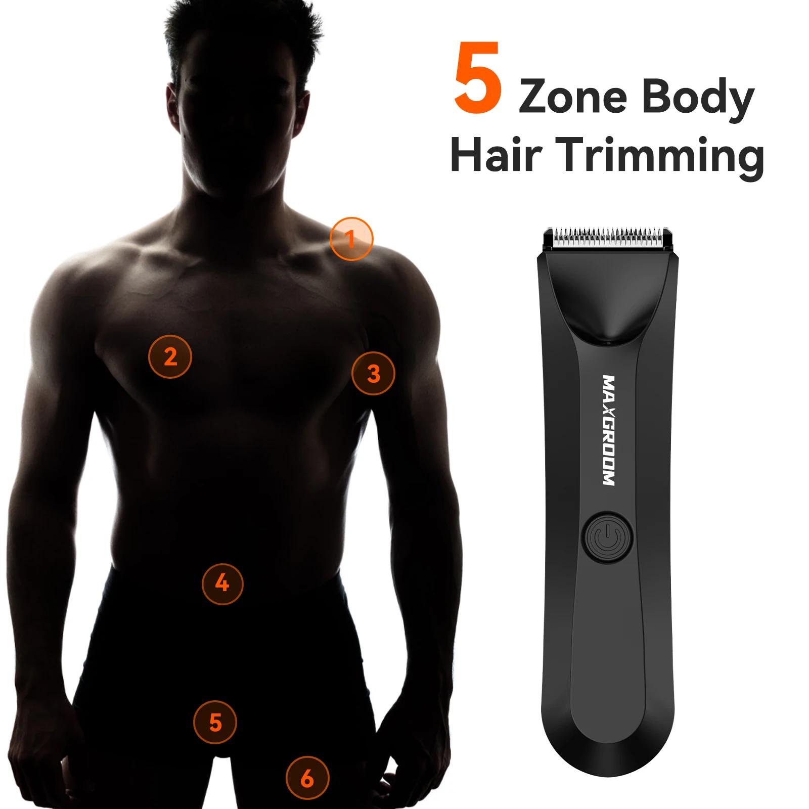 MAXGROOM corps tondeuse à cheveux rasoir pour hommes tondeuse à billes pour l'aine pubienne lame en
